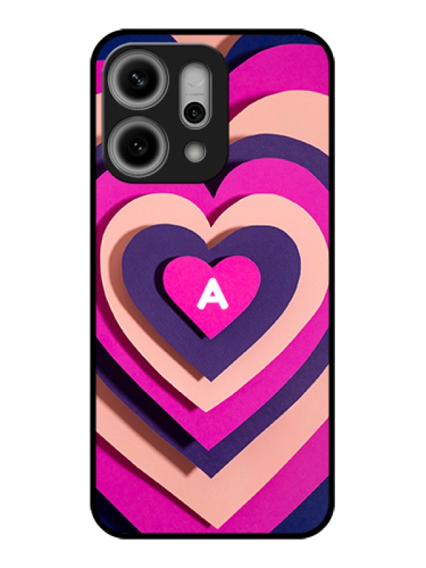 Custom Oppo Reno 14 Pro 5G Custom Metal Phone Case - Cute Heart Pattern Design