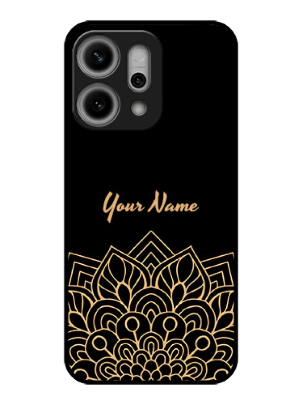 Custom Oppo Reno 14 Pro 5G Custom Metal Phone Case - Golden Mandala Design