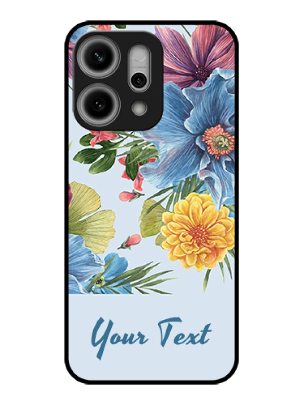 Custom Oppo Reno 14 Pro 5G Custom Metal Phone Case - Stunning Watercolored Flowers Painting Design