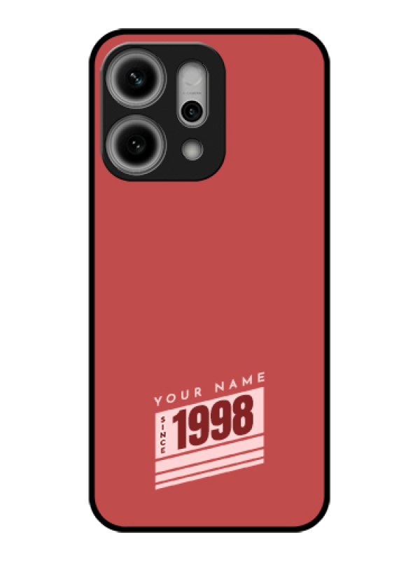 Custom Oppo Reno 14 Pro 5G Custom Metal Phone Case - Red Custom Year Of Birth Design