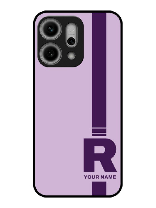 Custom Oppo Reno 14 Pro 5G Custom Metal Phone Case - Simple Dual Tone Stripe With Name Design