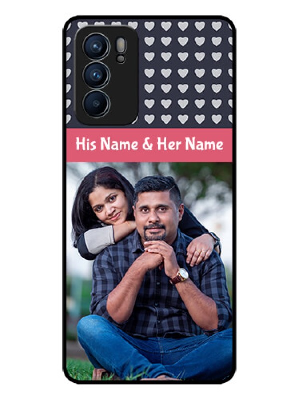 Custom Oppo Reno 6 5G Custom Metal Phone CaseLove Symbols Design