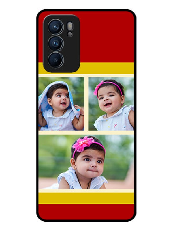 Custom Oppo Reno 6 5G Custom Metal Phone CaseMultiple Pic Upload Design