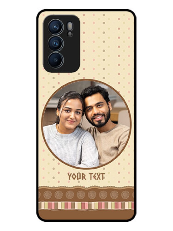 Custom Oppo Reno 6 5G Custom Metal Phone CaseBrown Dotted Mobile Case Design