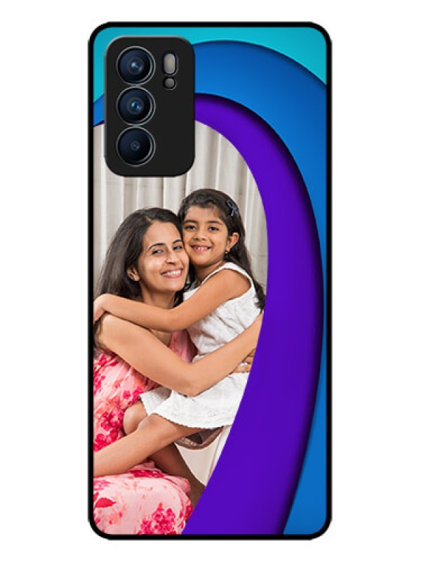 Custom Oppo Reno 6 5G Custom Metal Phone CaseSimple Pattern Design