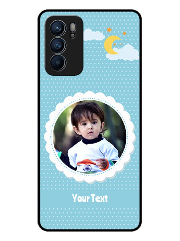 Custom Oppo Reno 6 5G Custom Metal Phone CaseViolet Pattern Design