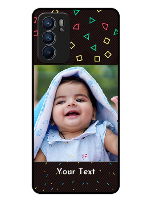 Custom Oppo Reno 6 5G Custom Metal Phone CaseWith Confetti Birthday Design