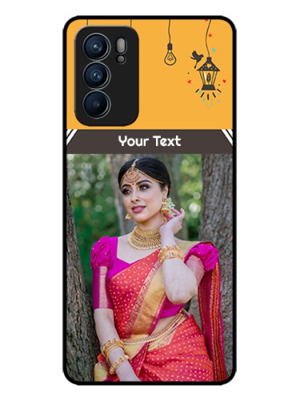 Custom Oppo Reno 6 5G Custom Metal Phone CaseWith Family Picture And Icons