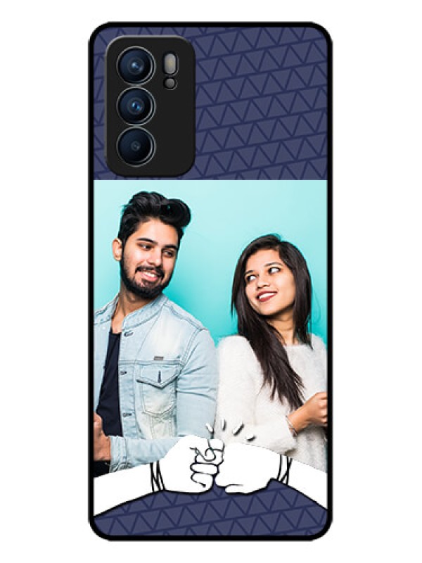 Custom Oppo Reno 6 5G Custom Metal Phone CaseWith Best Friends Design