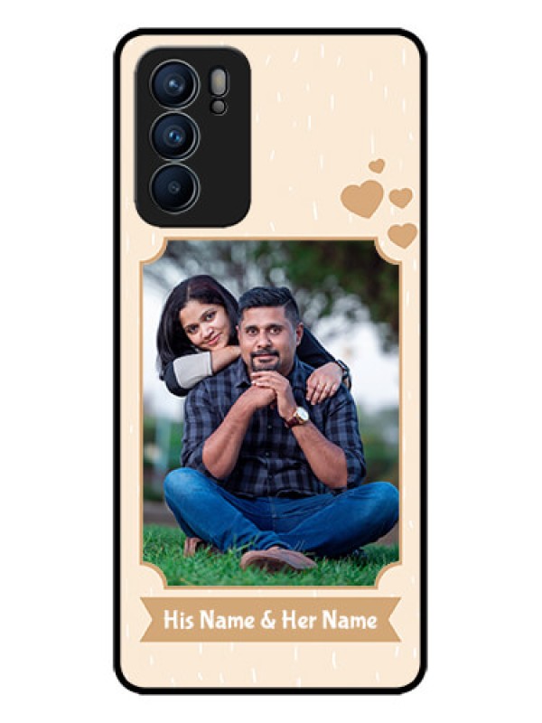 Custom Oppo Reno 6 5G Custom Metal Phone CaseWith Confetti Love Design