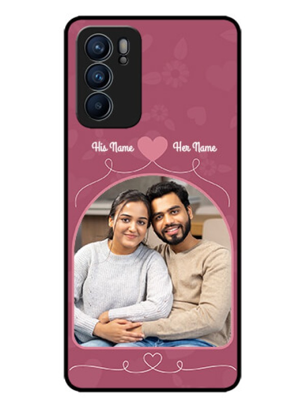 Custom Oppo Reno 6 5G Custom Metal Phone CaseLove Floral Design