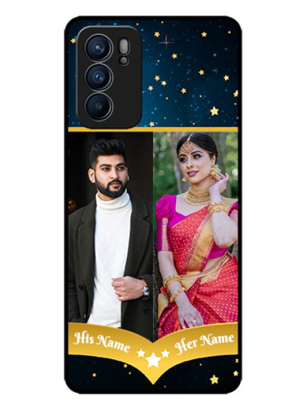 Custom Oppo Reno 6 5G Custom Metal Phone CaseGalaxy Stars Backdrop Design