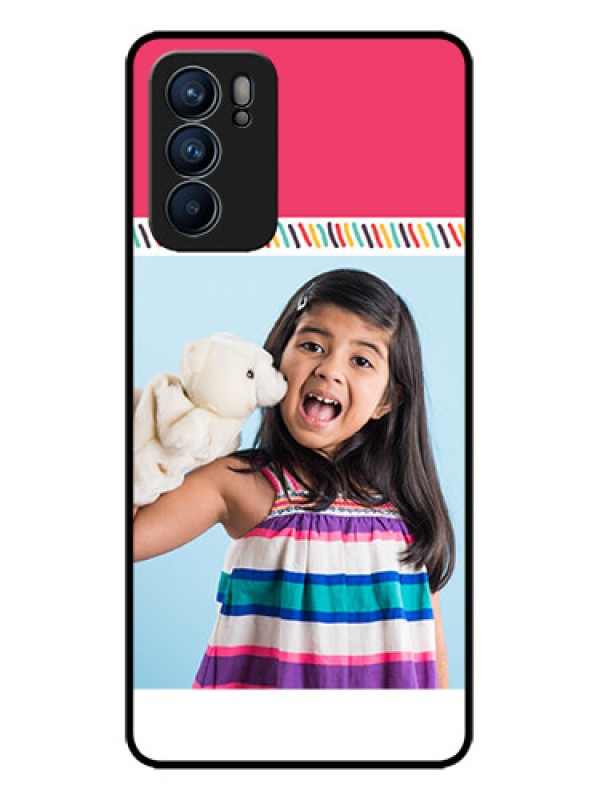 Custom Oppo Reno 6 5G Custom Metal Phone CaseLine Art Design