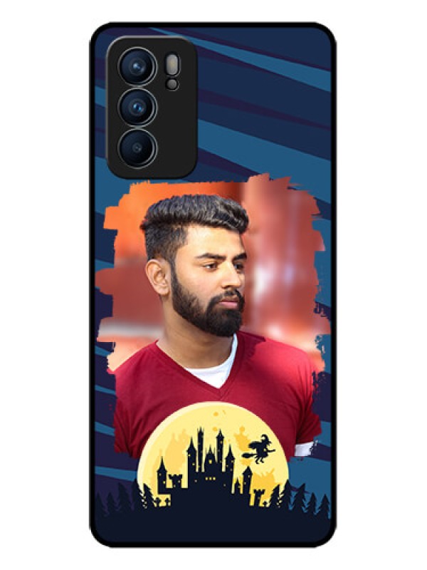 Custom Oppo Reno 6 5G Custom Metal Phone CaseHalloween Witch Design