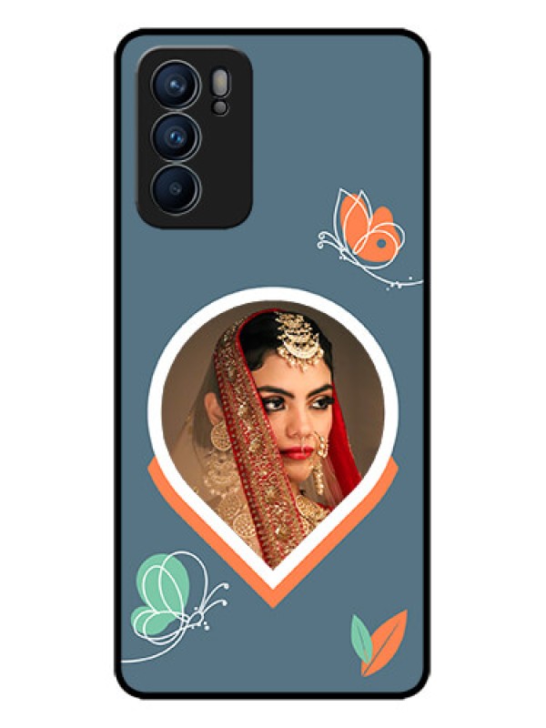 Custom Oppo Reno 6 5G Custom Metal Phone CaseDroplet Butterflies Design