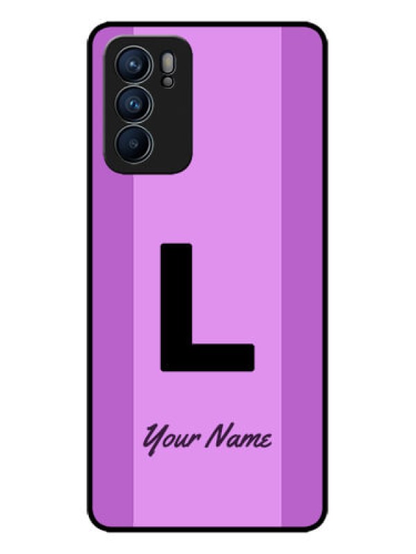 Custom Oppo Reno 6 5G Custom Metal Phone CaseTricolor Custom Text Design