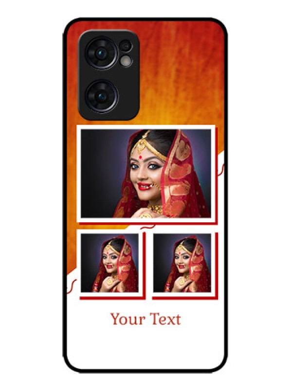 Custom Oppo Reno 7 5G Custom Metal Phone CaseWedding Memories Design