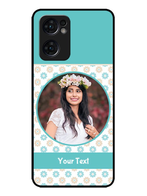 Custom Oppo Reno 7 5G Custom Metal Phone CaseBeautiful Flowers Design