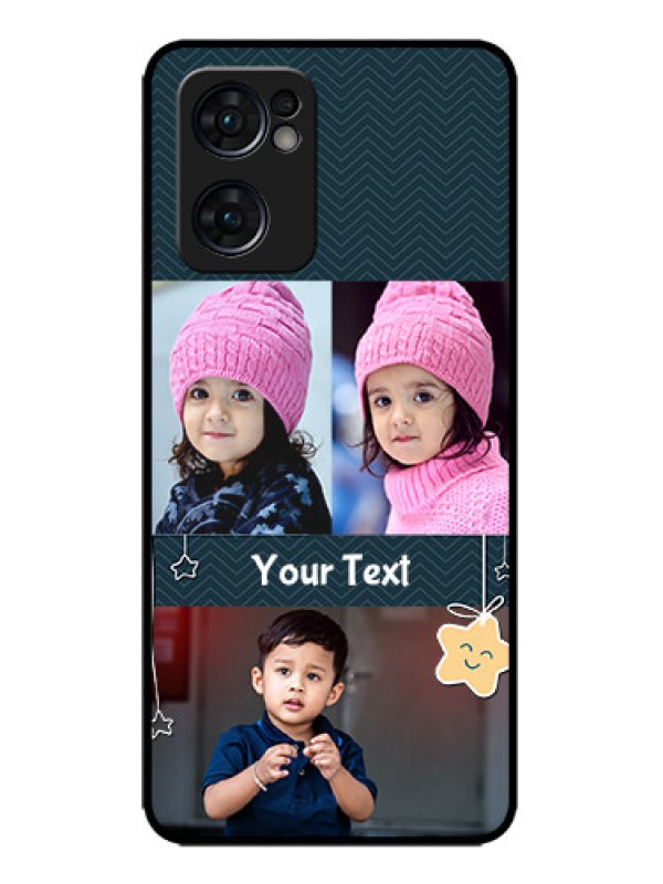 Custom Oppo Reno 7 5G Custom Metal Phone CaseHanging Stars Design