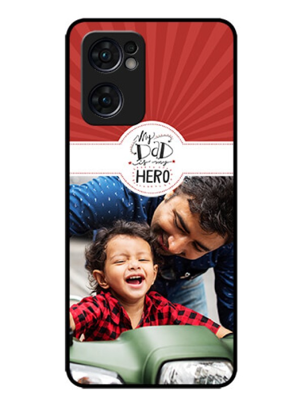 Custom Oppo Reno 7 5G Custom Metal Phone CaseMy Dad Hero Design