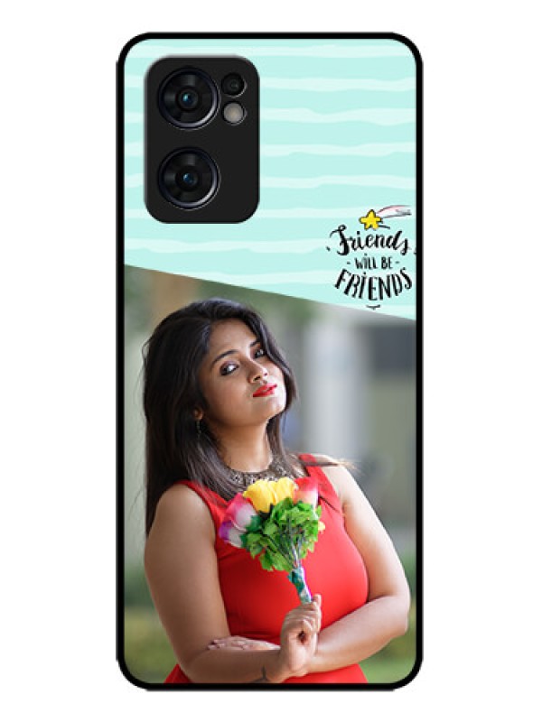 Custom Oppo Reno 7 5G Custom Metal Phone CaseFriends Picture Icon Design