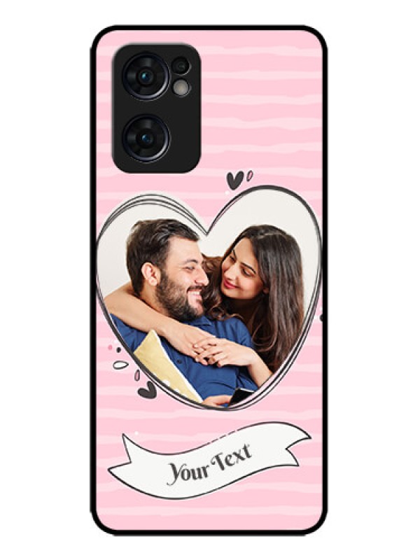 Custom Oppo Reno 7 5G Custom Metal Phone CaseVintage Heart Design