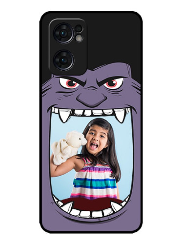 Custom Oppo Reno 7 5G Custom Metal Phone CaseAngry Monster Design