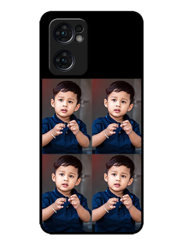 Custom Oppo Reno 7 5G Custom Metal Phone Case4 Image Holder Design