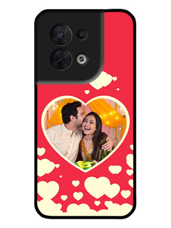 Custom Oppo Reno 8 5G Custom Metal Phone CaseLove Symbols Phone Cover Design