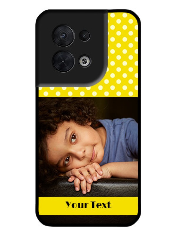 Custom Oppo Reno 8 5G Custom Metal Phone CaseBright Yellow Case Design