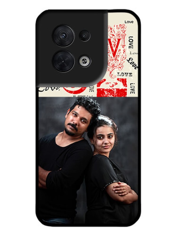 Custom Oppo Reno 8 5G Custom Metal Phone CaseTrendy Love Design Case