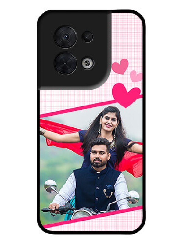 Custom Oppo Reno 8 5G Custom Metal Phone CaseLove Shape Heart Design