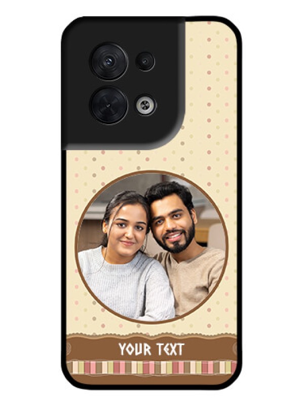 Custom Oppo Reno 8 5G Custom Metal Phone CaseBrown Dotted Mobile Case Design