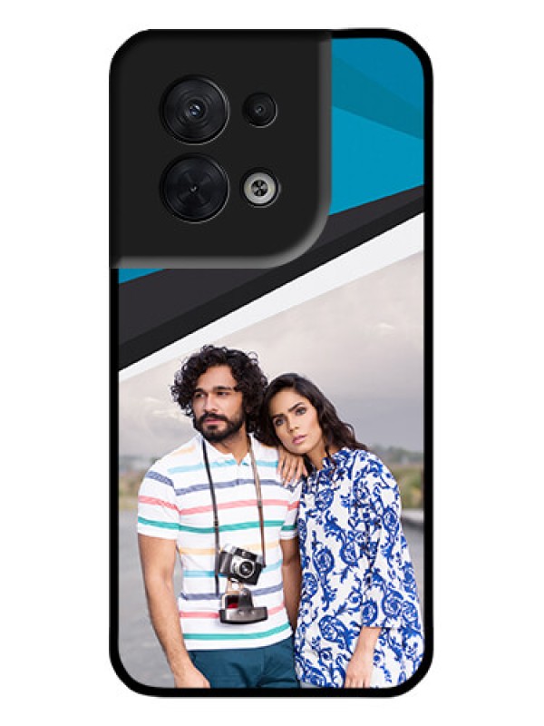 Custom Oppo Reno 8 5G Custom Metal Phone CaseSimple Pattern Photo Upload Design