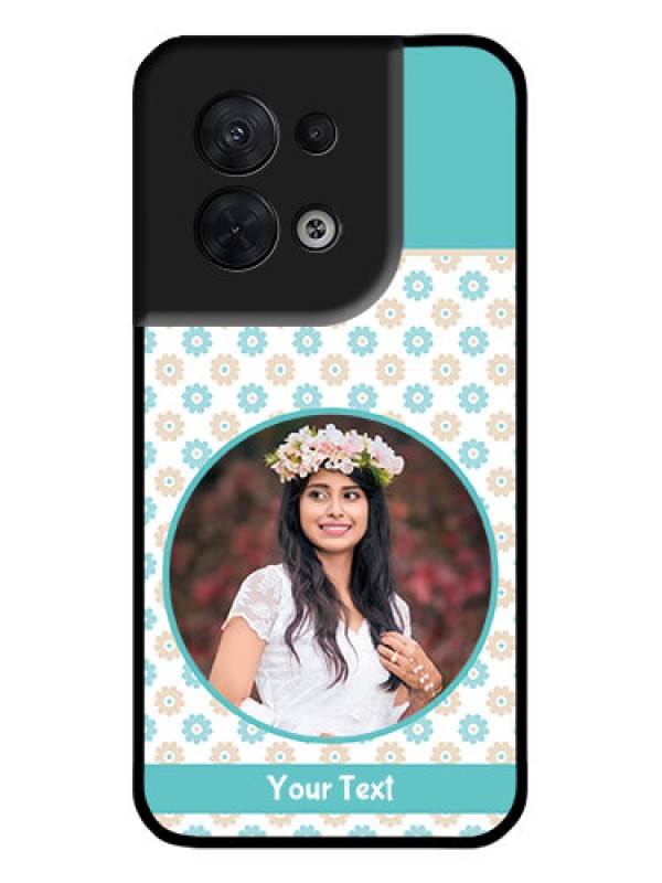 Custom Oppo Reno 8 5G Custom Metal Phone CaseBeautiful Flowers Design