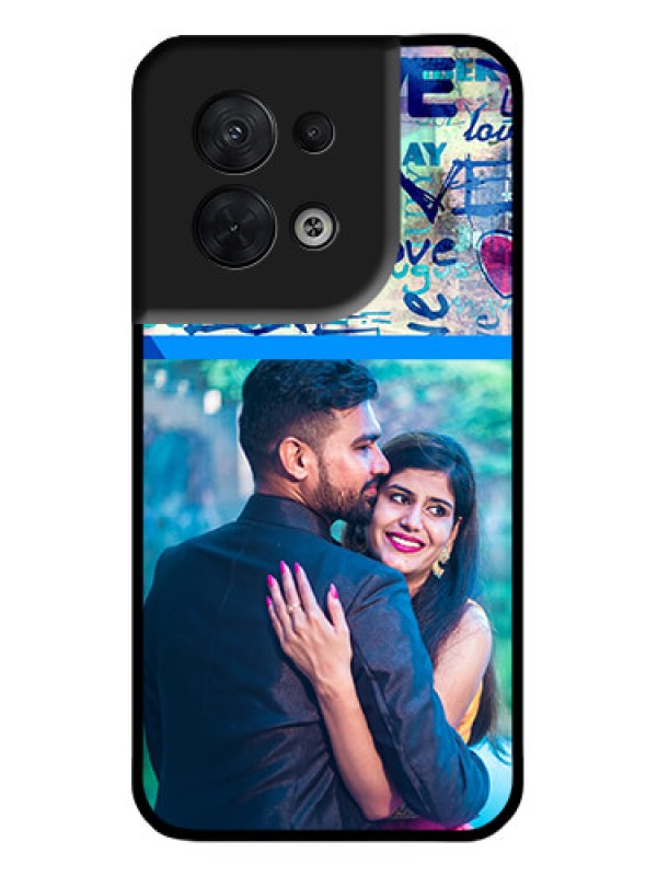 Custom Oppo Reno 8 5G Custom Metal Phone CaseColorful Love Design