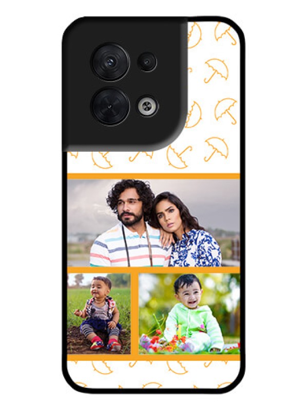 Custom Oppo Reno 8 5G Custom Metal Phone CaseYellow Pattern Design