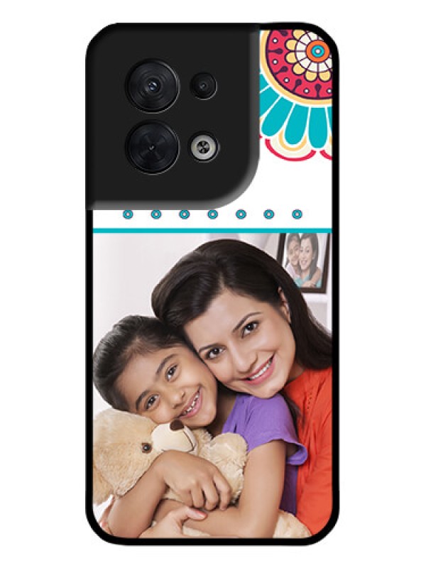 Custom Oppo Reno 8 5G Custom Metal Phone CaseFlower Design