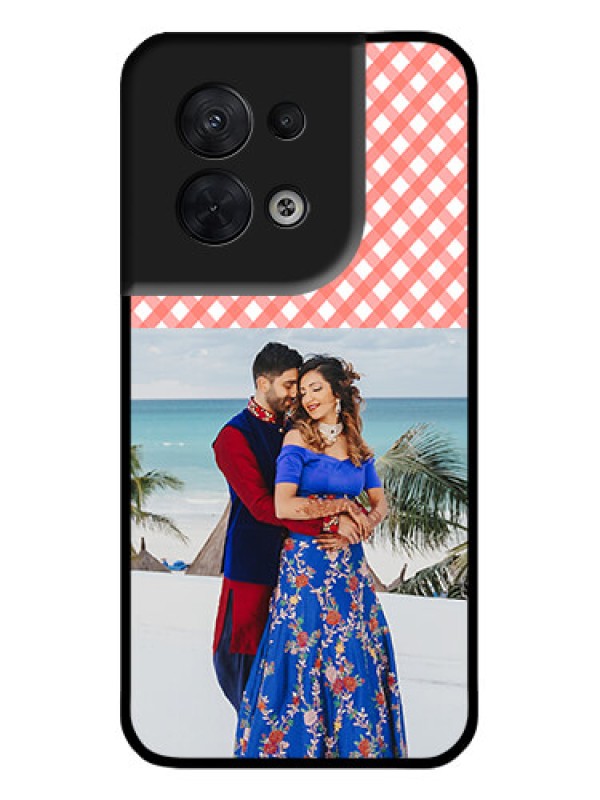 Custom Oppo Reno 8 5G Custom Metal Phone CasePink Pattern Design