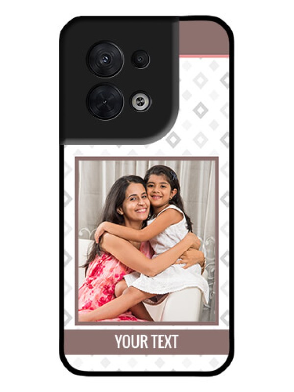 Custom Oppo Reno 8 5G Custom Metal Phone CaseSimple Diamond Design