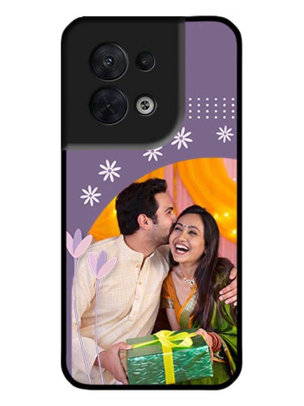 Custom Oppo Reno 8 5G Custom Metal Phone CaseLavender Flowers Design