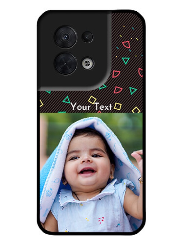 Custom Oppo Reno 8 5G Custom Metal Phone CaseWith Confetti Birthday Design