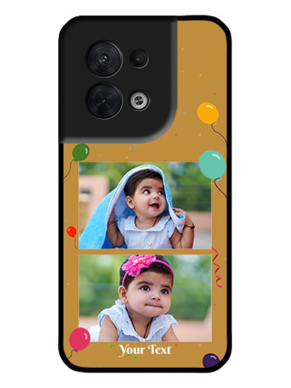 Custom Oppo Reno 8 5G Custom Metal Phone CaseImage Holder With Birthday Celebrations Design