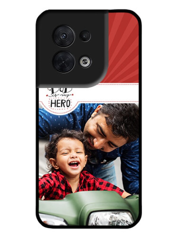 Custom Oppo Reno 8 5G Custom Metal Phone CaseMy Dad Hero Design