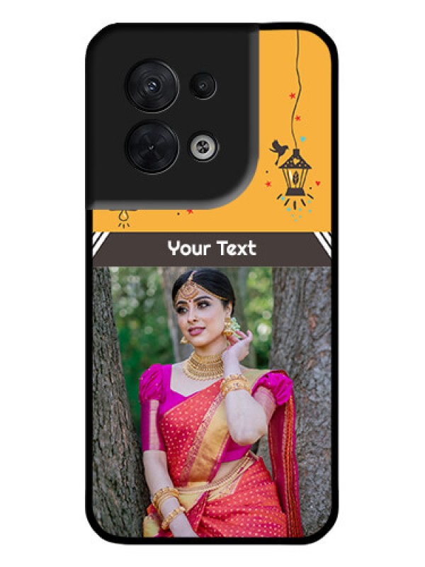 Custom Oppo Reno 8 5G Custom Metal Phone CaseWith Family Picture And Icons