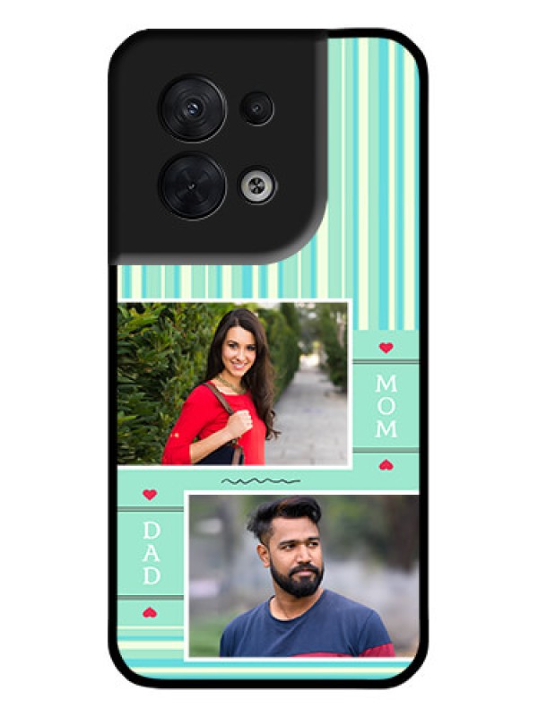 Custom Oppo Reno 8 5G Custom Metal Phone CaseMom and Dad Pic Design