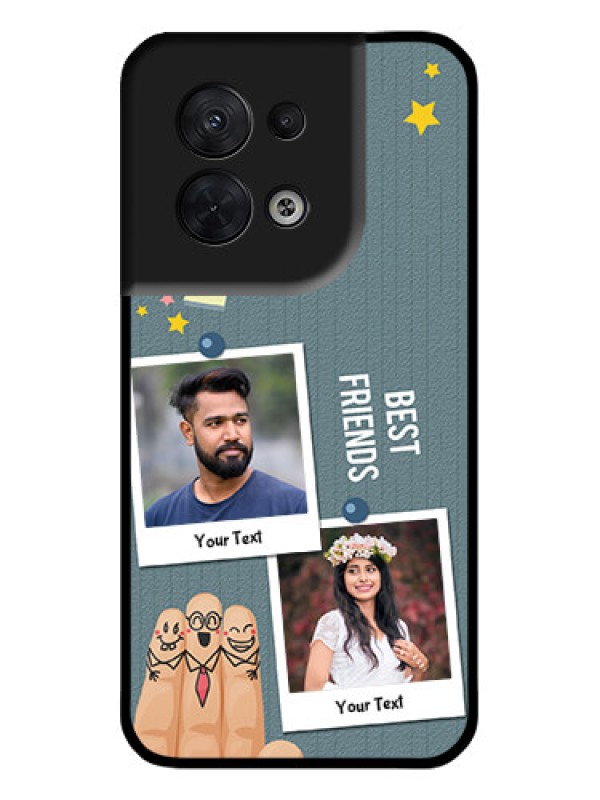 Custom Oppo Reno 8 5G Custom Metal Phone CaseSticky Frames And Friendship Design