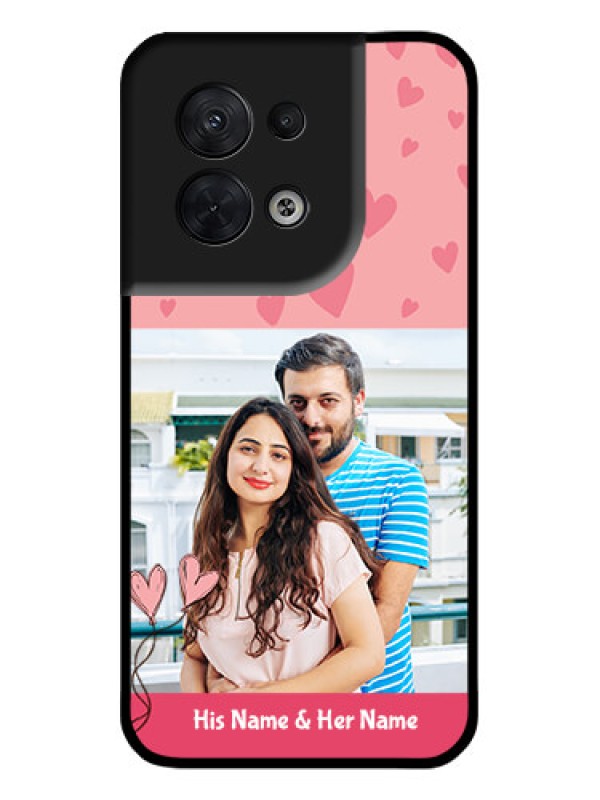 Custom Oppo Reno 8 5G Custom Metal Phone CaseLove Design Peach Color