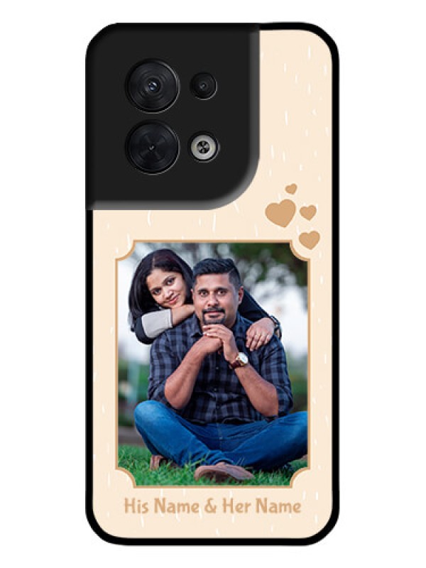 Custom Oppo Reno 8 5G Custom Metal Phone CaseWith Confetti Love Design