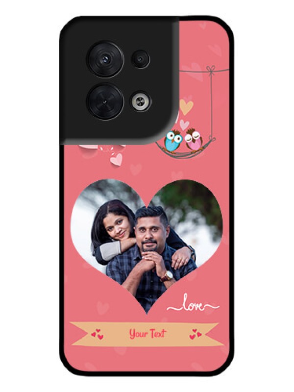 Custom Oppo Reno 8 5G Custom Metal Phone CasePeach Color Love Design